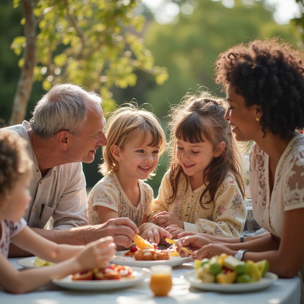 Célébration familiale multi-générationnelle