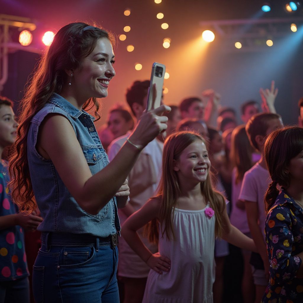 Parents satisfaits avec enfants